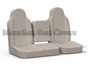 Rear Solid 60/40 Split Seat with Adjustable Headrests Made to fit 2001-2003 F150 Super Crew Custom Seat Covers Durafit Seat Covers Front 40/60 Split Seat with Opening Console Taupe Velour. 
